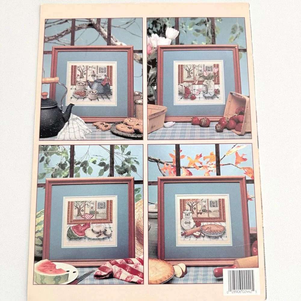 Lot of‎ 3 Vintage Cross Stitch Pattern Books Seasonal Scenes Book of Days